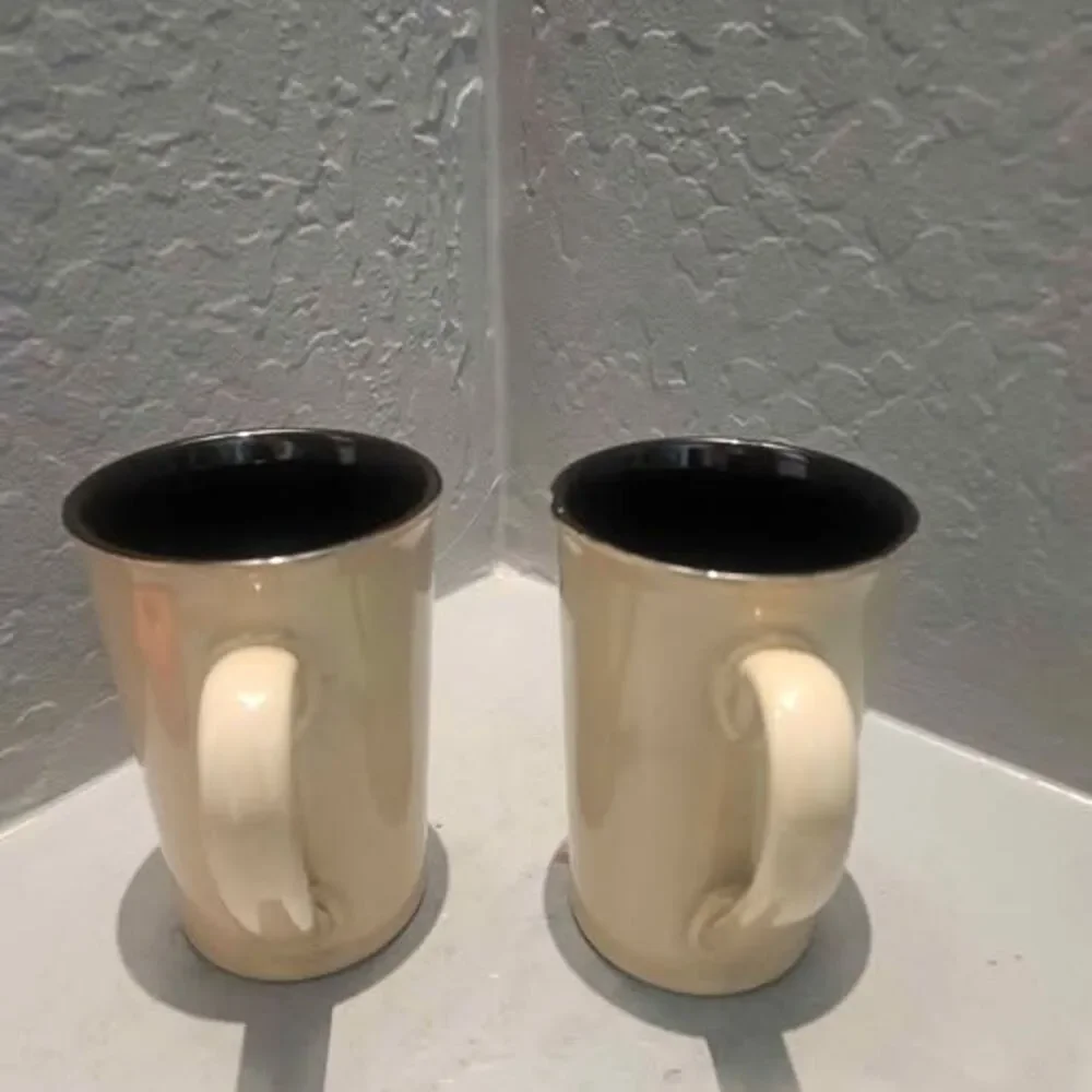 Set of 2 Ceramic Tabletops Gallery Zinnia Stoneware Mugs